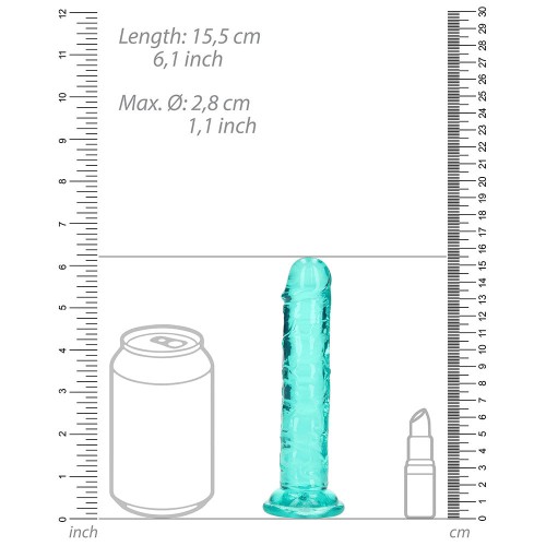 Dildo RealRock Cristal Claro de 6 Pulgadas